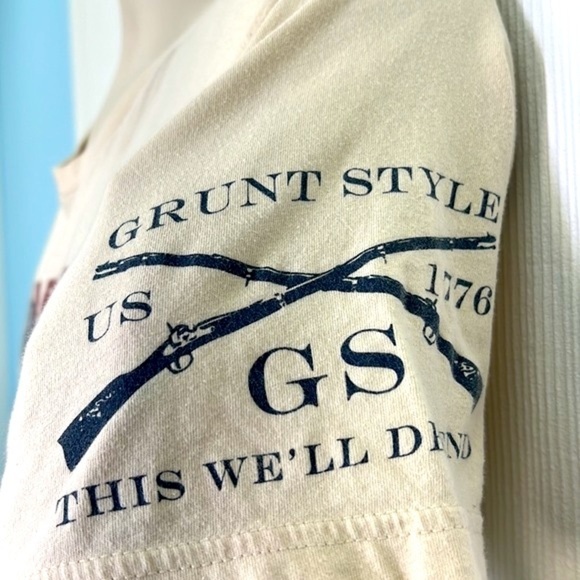 Grunt Style - F**k Your Feelings Drink Your Freedom Cream Short Sleeve T Size L - Picture 6 of 10